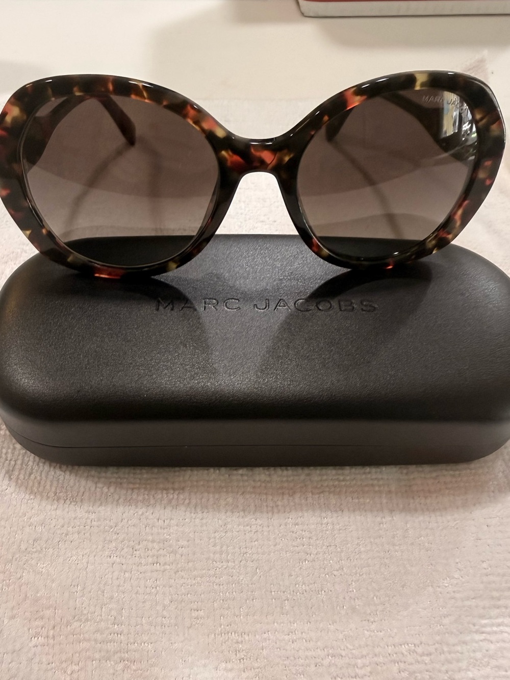 Marc Jacobs Tortoiseshell Oversized Sunglasses with Brown Lenses